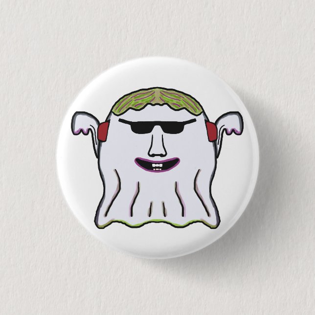 Badge Rond 2,50 Cm Fantôme cool (Devant)
