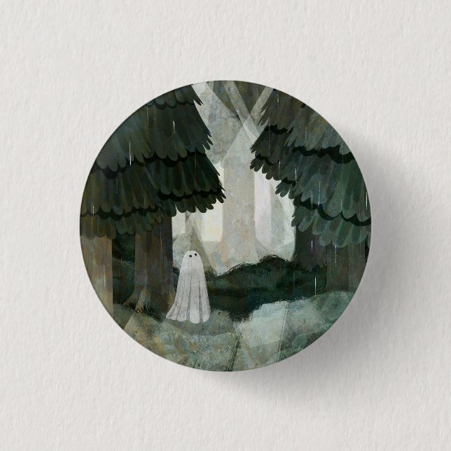 Badge Rond 2,50 Cm Fantôme de la forêt de pins (Devant)
