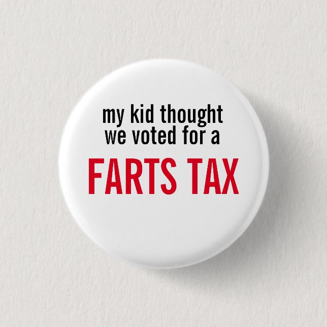 Badge Rond 2,50 Cm Fart Tax (Devant)