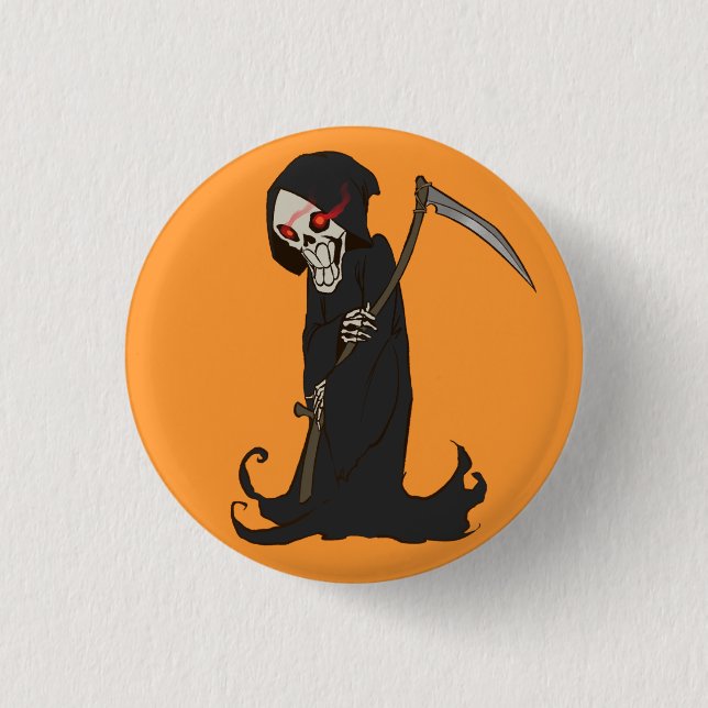 Badge Rond 2,50 Cm Faucheuse Animée (Devant)