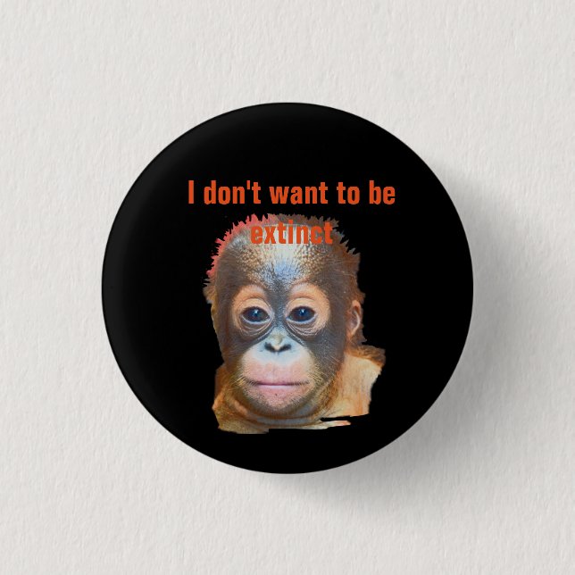 Badge Rond 2,50 Cm Faune d'orang-outan (Devant)