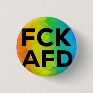 Badge Rond 2,50 Cm FCK AFD Cutout Regenbogen schwarz