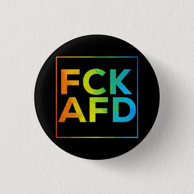 Badge Rond 2,50 Cm FCK AFD mit Rahmen schwarz (Devant)