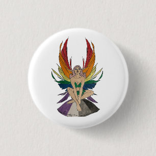 Badge Rond 2,50 Cm Fée Asexuée