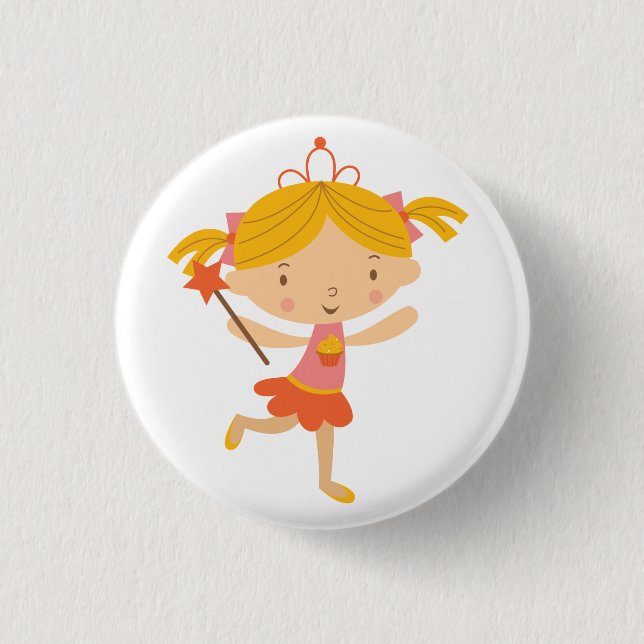 Badge Rond 2,50 Cm Fée de petit gâteau (Devant)