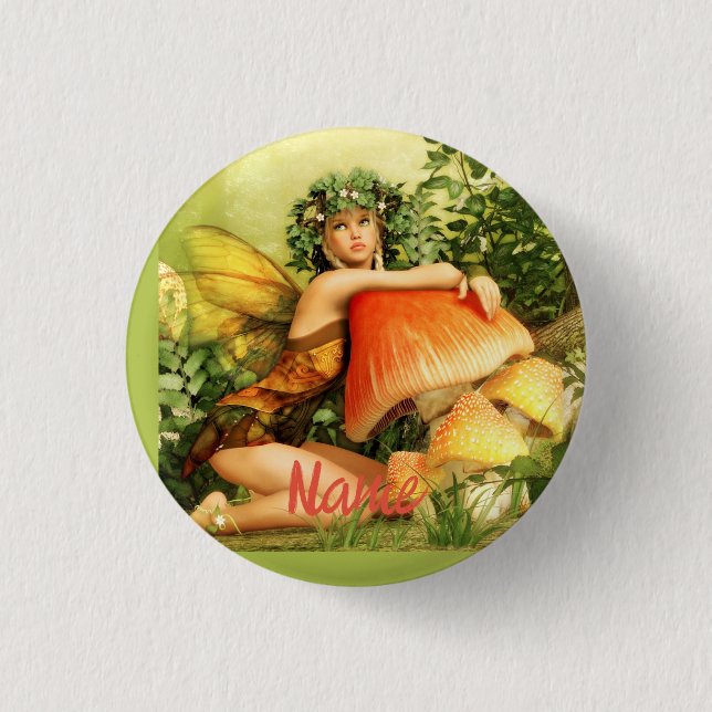 Badge Rond 2,50 Cm Fée des champignons Thunder_Cove (Devant)