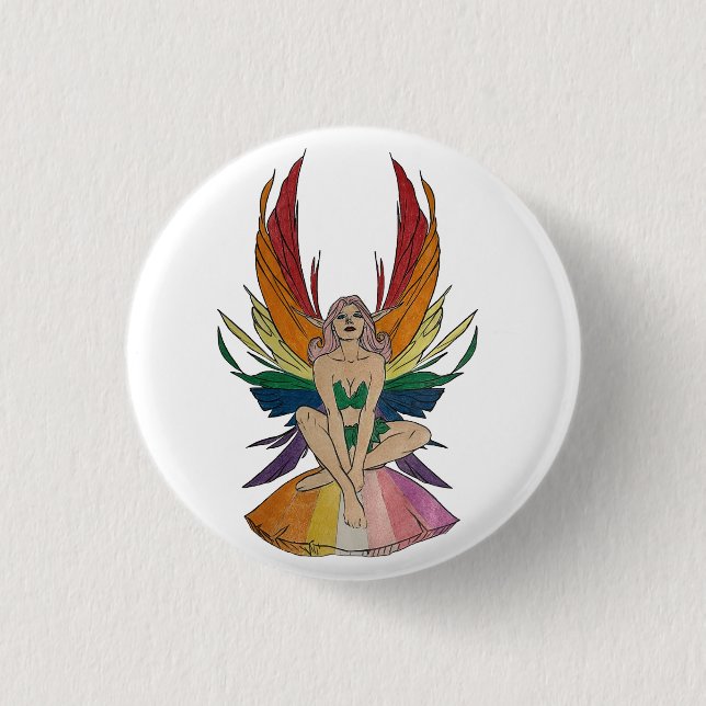 Badge Rond 2,50 Cm Fée lesbienne  (Devant)