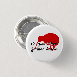 Badge Rond 2,50 Cm Félicitations Jacinda Ardern Texte personnalisé Ki