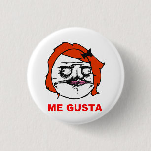 Badge Rond 2,50 Cm Femelle rouge je visage comique Meme de rage de