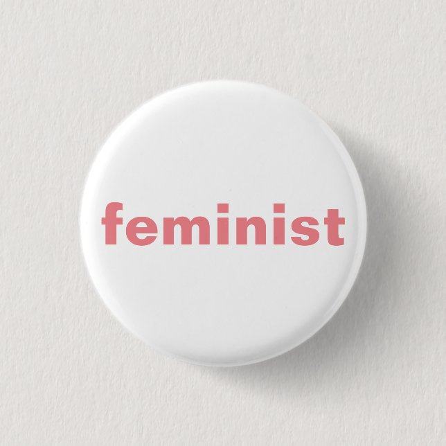 Badge Rond 2,50 Cm féministe bouton de commande (Devant)