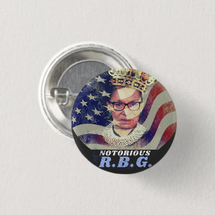 Badge Rond 2,50 Cm Feministe libérale célèbre du RGB Ruth Bader Gi