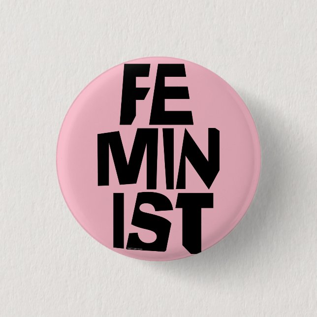 Badge Rond 2,50 Cm Femme égale imitation de fille féminine féministe (Devant)
