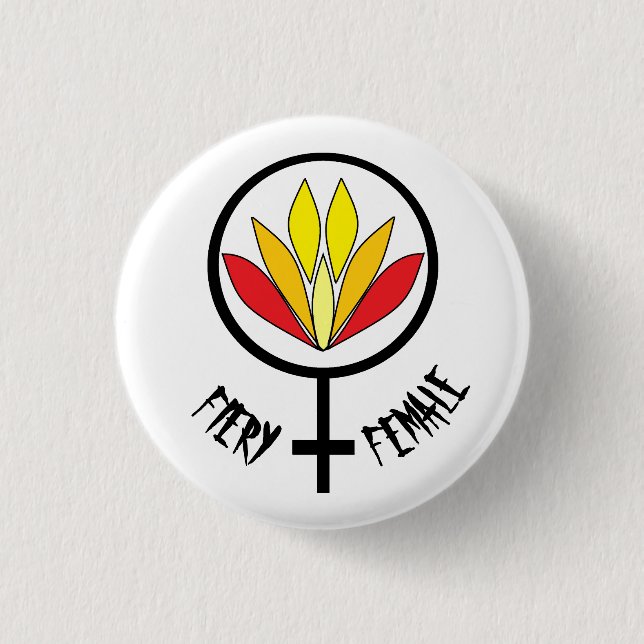 Badge Rond 2,50 Cm Femme fière (Devant)
