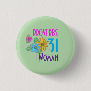 Badge Rond 2,50 Cm Femme Proverbes 31 Écriture Chrétienne 