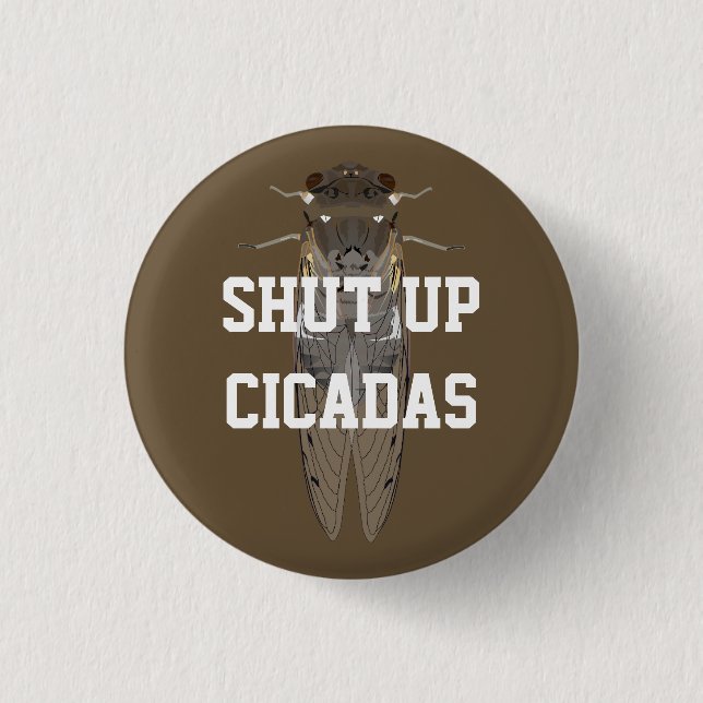 Badge Rond 2,50 Cm Fermer les Cicadas (Devant)