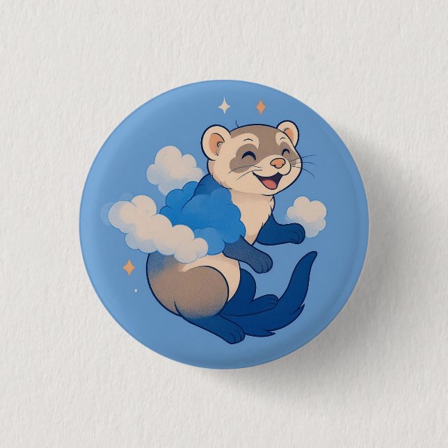 Badge Rond 2,50 Cm Ferret (Devant)
