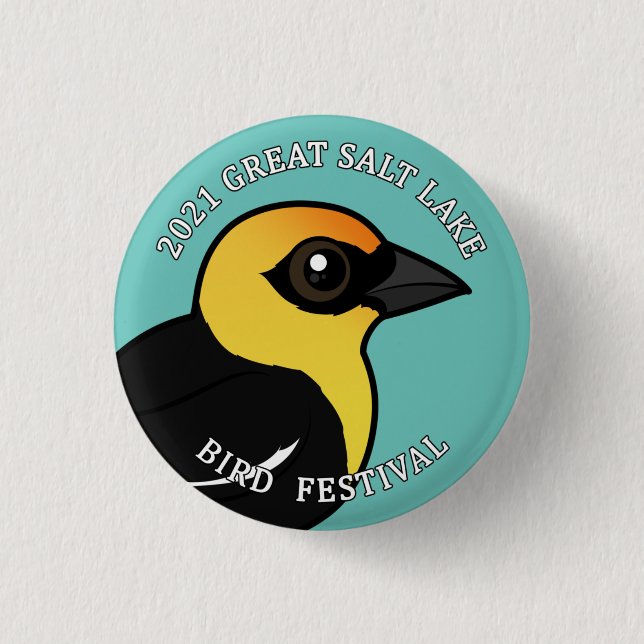 Badge Rond 2,50 Cm Festival des oiseaux du Grand lac de sel 2021 (Devant)