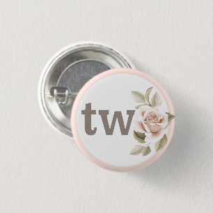 Badge Rond 2,50 Cm Fête d'anniversaire de 2 ans sur le thème floral r