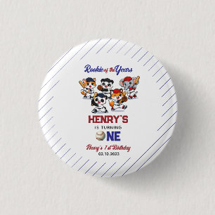 Badge Rond 2,50 Cm Fête d'anniversaire de baseball de Nos Petits Anim