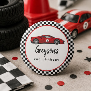 Badge Rond 2,50 Cm Fête d'anniversaire de deux ans pour un garçon fan