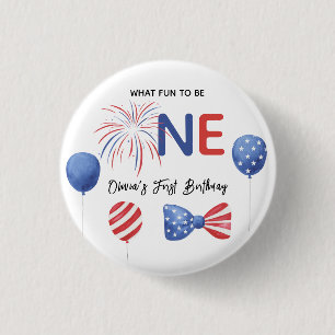 Badge Rond 2,50 Cm Fête d'anniversaire du 14 juillet