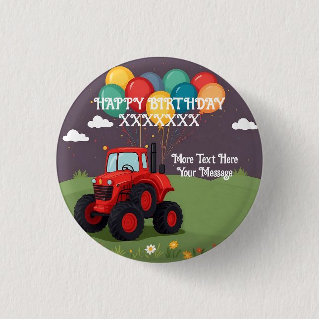 Badge Rond 2,50 Cm Fête d'anniversaire personnalisée (Devant)