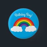 Badge Rond 2,50 Cm Fête d'anniversaire Rainbow<br><div class="desc">Un joli design de fête d'anniversaire arc-en-ciel est parfait pour un tout-petit ou un enfant qui aime les couleurs vives de l'été!</div>
