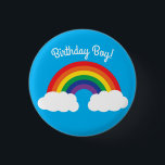 Badge Rond 2,50 Cm Fête d'anniversaire Rainbow<br><div class="desc">Un joli design de fête d'anniversaire arc-en-ciel est parfait pour un tout-petit ou un enfant qui aime les couleurs vives de l'été!</div>