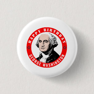 Badge Rond 2,50 Cm Fête de George Washington