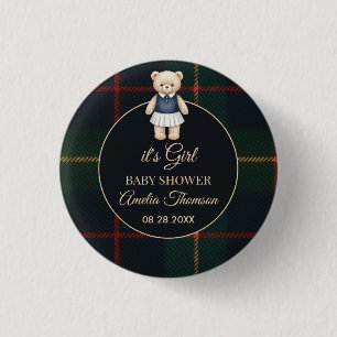 Badge Rond 2,50 Cm Fête de naissance Classique Ours en peluche Polo C