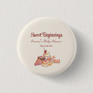 Badge Rond 2,50 Cm Fête de Naissance de Dessert Italien Café Européen