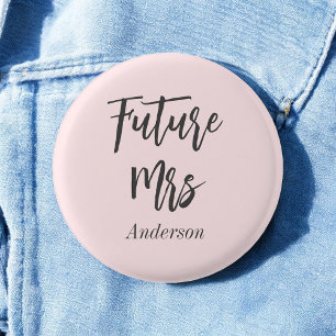 Badge Rond 2,50 Cm Fête des mariées Blush Pink Future Mme.