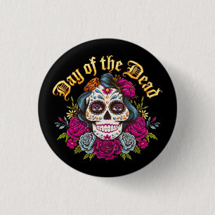 Badge Rond 2,50 Cm Fête des Morts : Célébrer Dia de Los Muertos