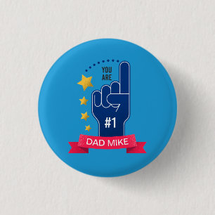 Badge Rond 2,50 Cm Fête des pères personnalisée des noms personnalisé