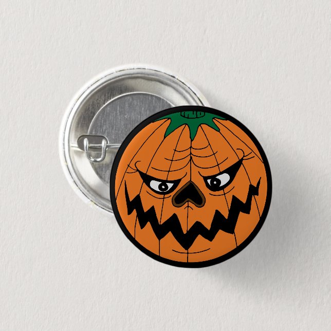 Badge Rond 2,50 Cm Fête d'Halloween pour les enfants Déplaisants Citr (Devant & derrière)