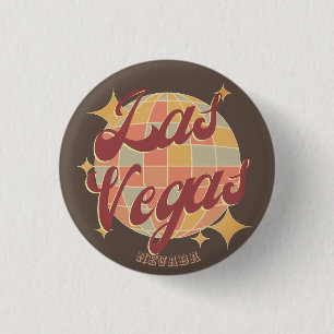 Badge Rond 2,50 Cm Fête Rétro Vintage à Las Vegas Nevada 