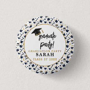 Badge Rond 2,50 Cm Fête simple moderne de graduation