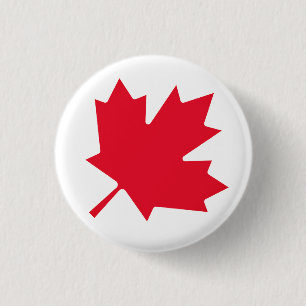 Badge Rond 2,50 Cm Feuille d'érable canadienne