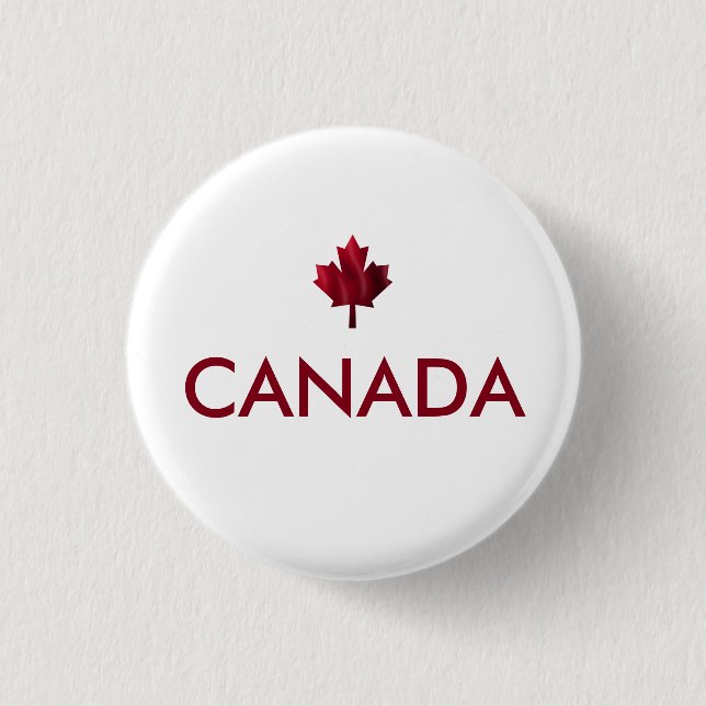 Badge Rond 2,50 Cm Feuille d'érable du Canada (Devant)