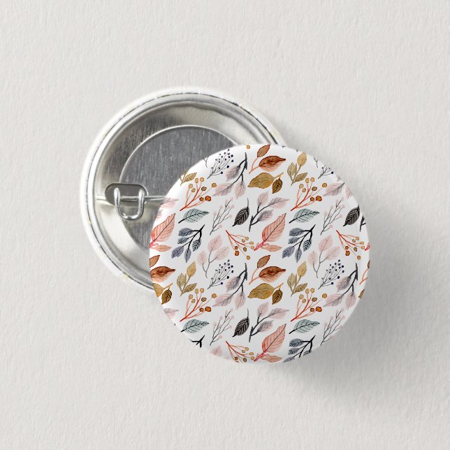 Badge Rond 2,50 Cm feuilles d'arbre (Devant & derrière)