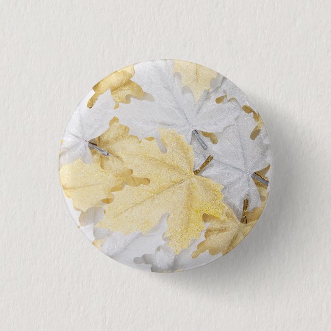 Badge Rond 2,50 Cm Feuilles d'automne (Devant)