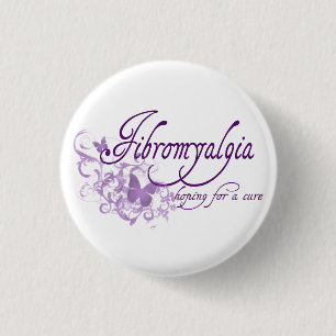 Badge Rond 2,50 Cm Fibromyalgie, espérant un traitement