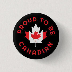 Badge Rond 2,50 Cm Fier D'Être Canadien