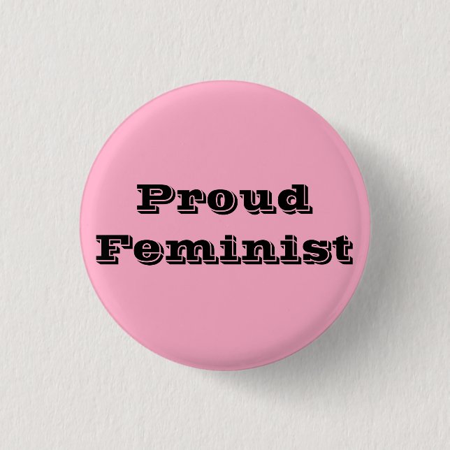 Badge Rond 2,50 Cm Fier féministe (Devant)