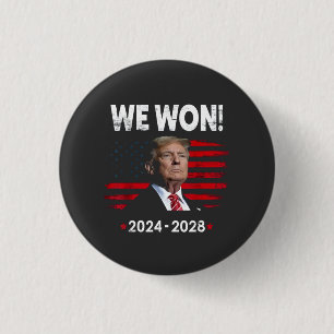 Badge Rond 2,50 Cm Fier MAGA Président Trump Jour d'investiture gagné