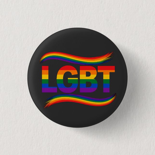 Badge Rond 2,50 Cm Fierté arc-en-ciel LGBT (Devant)
