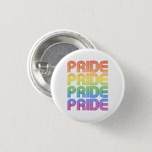 Badge Rond 2,50 Cm Fierté Arc-en-ciel Rétro