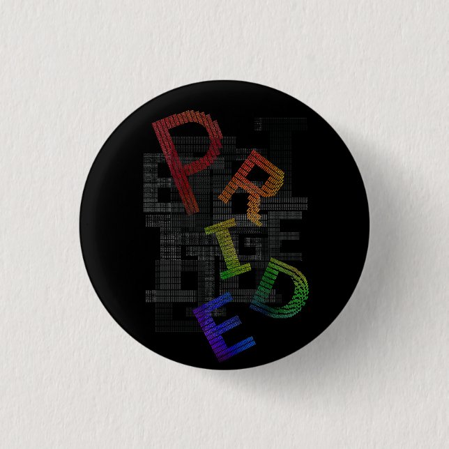Badge Rond 2,50 Cm Fierté - Autocollant de texte (Devant)