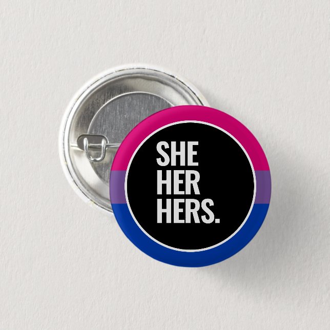 Badge Rond 2,50 Cm Fierté bisexuelle (Devant & derrière)