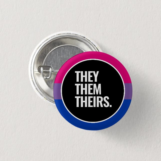 Badge Rond 2,50 Cm Fierté bisexuelle (Devant & derrière)
